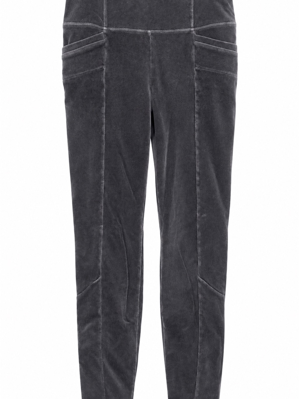 Athleta Women's Slim Velour Skinny Pants in Charcoal Gray